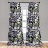 Ambesonne Birds and Nature Curtains, Cottagecore Vibe Neutral Colors Boho Animals and Flower Art, Window Treatments 2 Panel Set for Living Room Bedroom, Pair of – 28″ x 63″, Dark Lavender Pastel Pink(Blue Violet Reseda Green)
