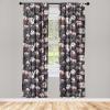 Ambesonne Birds and Nature Curtains, Cottagecore Vibe Neutral Colors Boho Animals and Flower Art, Window Treatments 2 Panel Set for Living Room Bedroom, Pair of – 28″ x 63″, Dark Lavender Pastel Pink(Purpleblue Maroon)