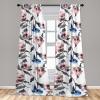 Ambesonne Birds and Nature Curtains, Cottagecore Vibe Neutral Colors Boho Animals and Flower Art, Window Treatments 2 Panel Set for Living Room Bedroom, Pair of – 28″ x 63″, Dark Lavender Pastel Pink(Dimgray Rose and Blue)