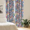 Ambesonne Blooming Flowers Curtains, Simple Design Floral Sketch Pattern with Neutral Leaves Art, Window Treatments 2 Panel Set for Living Room Bedroom, Pair of – 28″ x 95″, Dark Coral Dimgray White(Dark Lavender Multicolor)