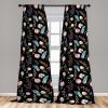 Ambesonne Blooming Flowers Curtains, Simple Design Floral Sketch Pattern with Neutral Leaves Art, Window Treatments 2 Panel Set for Living Room Bedroom, Pair of – 28″ x 95″, Dark Coral Dimgray White(Pale Pink Charcoal Grey)
