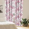 Ambesonne Blooming Flowers Curtains, Simple Design Floral Sketch Pattern with Neutral Leaves Art, Window Treatments 2 Panel Set for Living Room Bedroom, Pair of – 28″ x 95″, Dark Coral Dimgray White(Blush Indigo Pastel Pink)