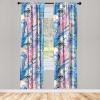 Ambesonne Blooming Flowers Curtains, Simple Design Floral Sketch Pattern with Neutral Leaves Art, Window Treatments 2 Panel Set for Living Room Bedroom, Pair of – 28″ x 95″, Dark Coral Dimgray White(Sea Blue Pastel Pink)