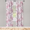 Ambesonne Blooming Flowers Curtains, Simple Design Floral Sketch Pattern with Neutral Leaves Art, Window Treatments 2 Panel Set for Living Room Bedroom, Pair of – 28″ x 95″, Dark Coral Dimgray White(Blush Indigo Pastel Pink)