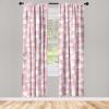 Ambesonne Blooming Flowers Curtains, Simple Design Floral Sketch Pattern with Neutral Leaves Art, Window Treatments 2 Panel Set for Living Room Bedroom, Pair of – 28″ x 95″, Dark Coral Dimgray White(Pastel Pink Pale Rose)