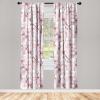 Ambesonne Blooming Flowers Curtains, Simple Design Floral Sketch Pattern with Neutral Leaves Art, Window Treatments 2 Panel Set for Living Room Bedroom, Pair of – 28″ x 95″, Dark Coral Dimgray White(Blush Eggplant White)