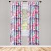 Ambesonne Blooming Flowers Curtains, Simple Design Floral Sketch Pattern with Neutral Leaves Art, Window Treatments 2 Panel Set for Living Room Bedroom, Pair of – 28″ x 95″, Dark Coral Dimgray White(Lilac Hot Pink Violet)