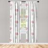 Ambesonne Blooming Flowers Curtains, Simple Design Floral Sketch Pattern with Neutral Leaves Art, Window Treatments 2 Panel Set for Living Room Bedroom, Pair of – 28″ x 95″, Dark Coral Dimgray White(Ivory Pale Pink)