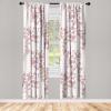 Ambesonne Blooming Flowers Curtains, Simple Design Floral Sketch Pattern with Neutral Leaves Art, Window Treatments 2 Panel Set for Living Room Bedroom, Pair of – 28″ x 95″, Dark Coral Dimgray White(Dried Rose and Pale Ruby)