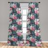 Ambesonne Blooming Flowers Curtains, Simple Design Floral Sketch Pattern with Neutral Leaves Art, Window Treatments 2 Panel Set for Living Room Bedroom, Pair of – 28″ x 95″, Dark Coral Dimgray White(Pink Dark Teal)
