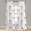 Ambesonne Blooming Flowers Curtains, Simple Design Floral Sketch Pattern with Neutral Leaves Art, Window Treatments 2 Panel Set for Living Room Bedroom, Pair of – 28″ x 95″, Dark Coral Dimgray White(Ivory Pale Pink)