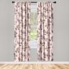 Ambesonne Blooming Flowers Curtains, Simple Design Floral Sketch Pattern with Neutral Leaves Art, Window Treatments 2 Panel Set for Living Room Bedroom, Pair of – 28″ x 95″, Dark Coral Dimgray White(Green Peacock Pink)