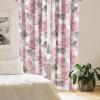Ambesonne Blooming Flowers Curtains, Simple Design Floral Sketch Pattern with Neutral Leaves Art, Window Treatments 2 Panel Set for Living Room Bedroom, Pair of – 28″ x 95″, Dark Coral Dimgray White(Pale Pink Taupe Grey)