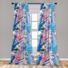 Ambesonne Blooming Flowers Curtains, Simple Design Floral Sketch Pattern with Neutral Leaves Art, Window Treatments 2 Panel Set for Living Room Bedroom, Pair of – 28″ x 95″, Dark Coral Dimgray White(Sea Blue Pastel Pink)