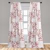 Ambesonne Blooming Flowers Curtains, Simple Design Floral Sketch Pattern with Neutral Leaves Art, Window Treatments 2 Panel Set for Living Room Bedroom, Pair of – 28″ x 95″, Dark Coral Dimgray White(Dried Rose and Pale Ruby)