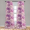 Ambesonne Blooming Flowers Curtains, Simple Design Floral Sketch Pattern with Neutral Leaves Art, Window Treatments 2 Panel Set for Living Room Bedroom, Pair of – 28″ x 95″, Dark Coral Dimgray White(Pale Fuchsia Soft Pink)