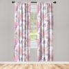 Ambesonne Blooming Flowers Curtains, Simple Design Floral Sketch Pattern with Neutral Leaves Art, Window Treatments 2 Panel Set for Living Room Bedroom, Pair of – 28″ x 95″, Dark Coral Dimgray White(Pale Fuchsia Sea Blue)