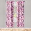 Ambesonne Blooming Flowers Curtains, Simple Design Floral Sketch Pattern with Neutral Leaves Art, Window Treatments 2 Panel Set for Living Room Bedroom, Pair of – 28″ x 95″, Dark Coral Dimgray White(Hot Pink Dark Magenta)