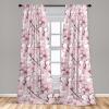 Ambesonne Blooming Flowers Curtains, Simple Design Floral Sketch Pattern with Neutral Leaves Art, Window Treatments 2 Panel Set for Living Room Bedroom, Pair of – 28″ x 95″, Dark Coral Dimgray White(Blush Eggplant White)
