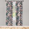 Ambesonne Blooming Flowers Curtains, Simple Design Floral Sketch Pattern with Neutral Leaves Art, Window Treatments 2 Panel Set for Living Room Bedroom, Pair of – 28″ x 95″, Dark Coral Dimgray White(Dark Teal Pale Pink)