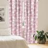 Ambesonne Blooming Flowers Curtains, Simple Design Floral Sketch Pattern with Neutral Leaves Art, Window Treatments 2 Panel Set for Living Room Bedroom, Pair of – 28″ x 95″, Dark Coral Dimgray White(Pastel Pink Pale Rose)