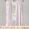 Ambesonne Blooming Flowers Curtains, Simple Design Floral Sketch Pattern with Neutral Leaves Art, Window Treatments 2 Panel Set for Living Room Bedroom, Pair of – 28″ x 95″, Dark Coral Dimgray White(Pale Pink Lilac White)