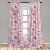 Ambesonne Blooming Flowers Curtains, Simple Design Floral Sketch Pattern with Neutral Leaves Art, Window Treatments 2 Panel Set for Living Room Bedroom, Pair of – 28″ x 95″, Dark Coral Dimgray White(Lilac Pale Pink White)