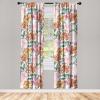 Ambesonne Blooming Flowers Curtains, Simple Design Floral Sketch Pattern with Neutral Leaves Art, Window Treatments 2 Panel Set for Living Room Bedroom, Pair of – 28″ x 95″, Dark Coral Dimgray White(Laurel Green Pale Pink)