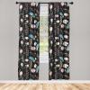 Ambesonne Blooming Flowers Curtains, Simple Design Floral Sketch Pattern with Neutral Leaves Art, Window Treatments 2 Panel Set for Living Room Bedroom, Pair of – 28″ x 95″, Dark Coral Dimgray White(Pale Pink Charcoal Grey)