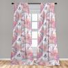 Ambesonne Blooming Flowers Curtains, Simple Design Floral Sketch Pattern with Neutral Leaves Art, Window Treatments 2 Panel Set for Living Room Bedroom, Pair of – 28″ x 95″, Dark Coral Dimgray White(Pale Fuchsia Sea Blue)