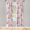 Ambesonne Blooming Flowers Curtains, Simple Design Floral Sketch Pattern with Neutral Leaves Art, Window Treatments 2 Panel Set for Living Room Bedroom, Pair of – 28″ x 95″, Dark Coral Dimgray White(Pale Pink Taupe Grey)