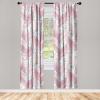 Ambesonne Blooming Flowers Curtains, Simple Design Floral Sketch Pattern with Neutral Leaves Art, Window Treatments 2 Panel Set for Living Room Bedroom, Pair of – 28″ x 95″, Dark Coral Dimgray White(Dried Rose and Soft Pink)