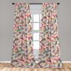Ambesonne Blooming Flowers Curtains, Simple Design Floral Sketch Pattern with Neutral Leaves Art, Window Treatments 2 Panel Set for Living Room Bedroom, Pair of – 28″ x 95″, Dark Coral Dimgray White(Blush Multicolor)