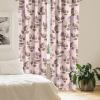 Ambesonne Blooming Flowers Curtains, Simple Design Floral Sketch Pattern with Neutral Leaves Art, Window Treatments 2 Panel Set for Living Room Bedroom, Pair of – 28″ x 95″, Dark Coral Dimgray White(Green Peacock Pink)