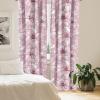 Ambesonne Blooming Flowers Curtains, Simple Design Floral Sketch Pattern with Neutral Leaves Art, Window Treatments 2 Panel Set for Living Room Bedroom, Pair of – 28″ x 95″, Dark Coral Dimgray White(Lilac Pale Pink White)