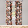 Ambesonne Blooming Roses Curtains, Night Jungle Vibe Flowers Boho with Neutral Leafy Peduncles, Window Treatments 2 Panel Set for Living Room Bedroom, Pair of – 28″ x 84″, Dark Sea Green Dark Coral(Cinnamon Pale Chocolate)