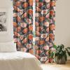 Ambesonne Blooming Roses Curtains, Night Jungle Vibe Flowers Boho with Neutral Leafy Peduncles, Window Treatments 2 Panel Set for Living Room Bedroom, Pair of – 28″ x 84″, Dark Sea Green Dark Coral(Cinnamon Pale Chocolate)