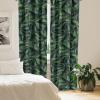 Ambesonne Blooming Roses Curtains, Night Jungle Vibe Flowers Boho with Neutral Leafy Peduncles, Window Treatments 2 Panel Set for Living Room Bedroom, Pair of – 28″ x 84″, Dark Sea Green Dark Coral(Hunter Green and Dark Teal)