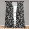 Ambesonne Blooming Roses Curtains, Night Jungle Vibe Flowers Boho with Neutral Leafy Peduncles, Window Treatments 2 Panel Set for Living Room Bedroom, Pair of – 28″ x 84″, Dark Sea Green Dark Coral(Dark Sepia Pale Camel)