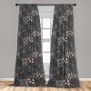 Ambesonne Blooming Roses Curtains, Night Jungle Vibe Flowers Boho with Neutral Leafy Peduncles, Window Treatments 2 Panel Set for Living Room Bedroom, Pair of – 28″ x 84″, Dark Sea Green Dark Coral(Pale Ruby and Slate Brown)