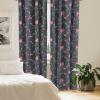 Ambesonne Blooming Roses Curtains, Night Jungle Vibe Flowers Boho with Neutral Leafy Peduncles, Window Treatments 2 Panel Set for Living Room Bedroom, Pair of – 28″ x 84″, Dark Sea Green Dark Coral(Dark Sea Green Dark Coral)