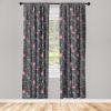 Ambesonne Blooming Roses Curtains, Night Jungle Vibe Flowers Boho with Neutral Leafy Peduncles, Window Treatments 2 Panel Set for Living Room Bedroom, Pair of – 28″ x 84″, Dark Sea Green Dark Coral(Dark Sea Green Dark Coral)