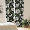 Ambesonne Blooming Roses Curtains, Night Jungle Vibe Flowers Boho with Neutral Leafy Peduncles, Window Treatments 2 Panel Set for Living Room Bedroom, Pair of – 28″ x 84″, Dark Sea Green Dark Coral(Off White Fern Green)