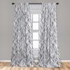 Ambesonne Blooming Roses Curtains, Night Jungle Vibe Flowers Boho with Neutral Leafy Peduncles, Window Treatments 2 Panel Set for Living Room Bedroom, Pair of – 28″ x 84″, Dark Sea Green Dark Coral(Pale Grey White)