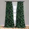 Ambesonne Blooming Roses Curtains, Night Jungle Vibe Flowers Boho with Neutral Leafy Peduncles, Window Treatments 2 Panel Set for Living Room Bedroom, Pair of – 28″ x 84″, Dark Sea Green Dark Coral(Hunter Green and Dark Teal)