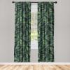 Ambesonne Blooming Roses Curtains, Night Jungle Vibe Flowers Boho with Neutral Leafy Peduncles, Window Treatments 2 Panel Set for Living Room Bedroom, Pair of – 28″ x 84″, Dark Sea Green Dark Coral(Hunter Green and Dark Teal)