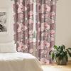 Ambesonne Blooming Roses Curtains, Night Jungle Vibe Flowers Boho with Neutral Leafy Peduncles, Window Treatments 2 Panel Set for Living Room Bedroom, Pair of – 28″ x 84″, Dark Sea Green Dark Coral(Pale Pink Cinnamon Blush)