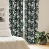 Ambesonne Blooming Roses Curtains, Night Jungle Vibe Flowers Boho with Neutral Leafy Peduncles, Window Treatments 2 Panel Set for Living Room Bedroom, Pair of – 28″ x 84″, Dark Sea Green Dark Coral(Peacock Green Sea Green)
