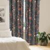 Ambesonne Blooming Roses Curtains, Night Jungle Vibe Flowers Boho with Neutral Leafy Peduncles, Window Treatments 2 Panel Set for Living Room Bedroom, Pair of – 28″ x 84″, Dark Sea Green Dark Coral(Dark Coral and Reseda Green)