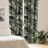 Ambesonne Blooming Roses Curtains, Night Jungle Vibe Flowers Boho with Neutral Leafy Peduncles, Window Treatments 2 Panel Set for Living Room Bedroom, Pair of – 28″ x 84″, Dark Sea Green Dark Coral(Reseda Green Dark Purple)